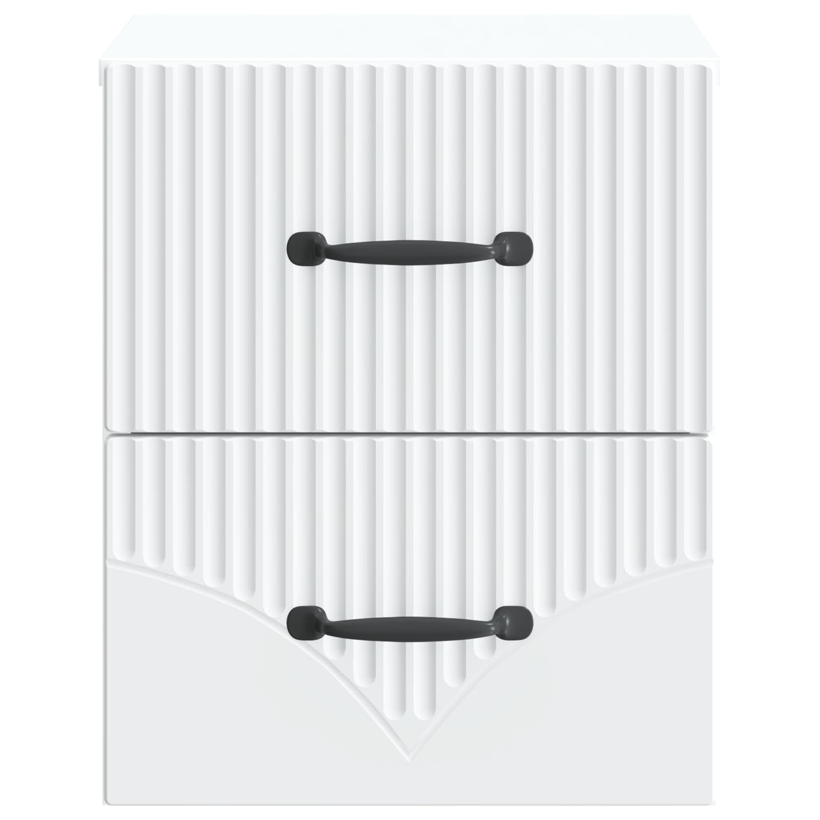 Sieninis naktinis staliukas 2 pcs Balta 34,5 x 33 x 40 cm