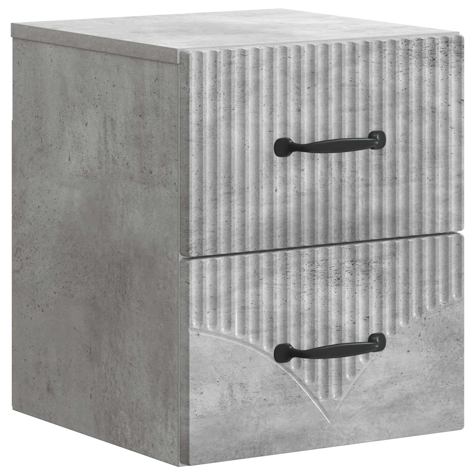 Sieninis naktinis staliukas Betono pilka 34,5 x 33 x 40 cm