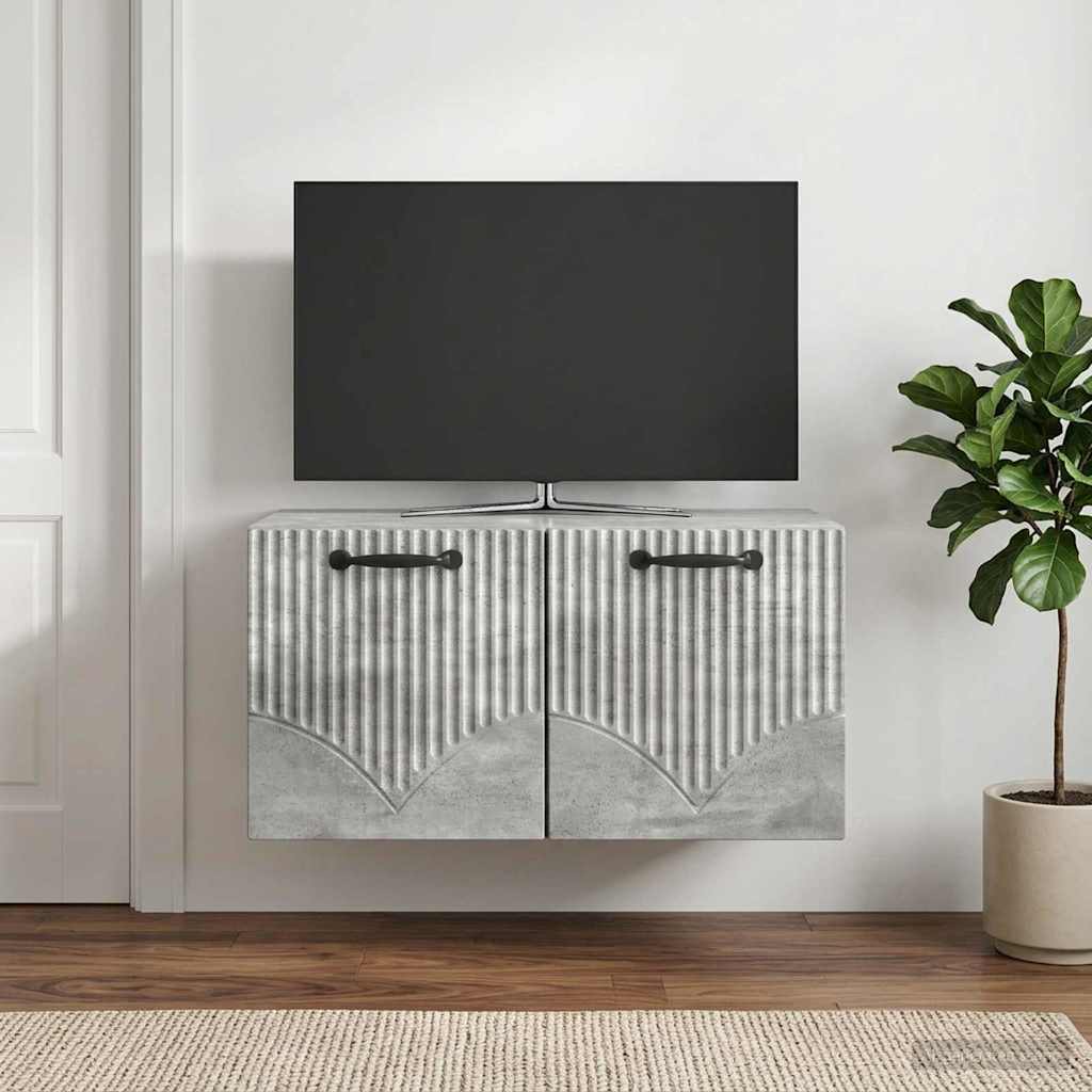Sieninė TV spintelė Betono pilka 59,5 x 41 x 30 cm