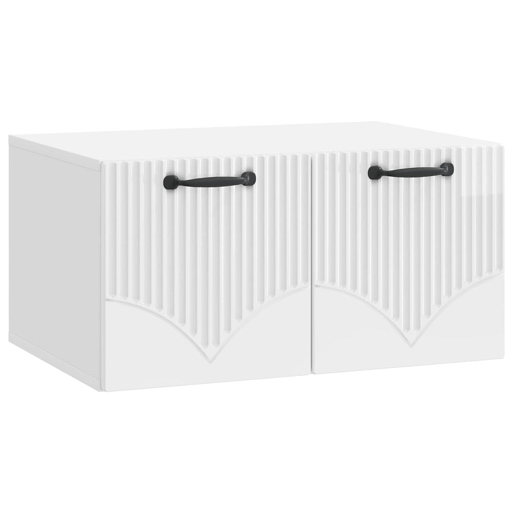 Sieninė TV spintelė Itin blizgi balta 59,5 x 41 x 30 cm