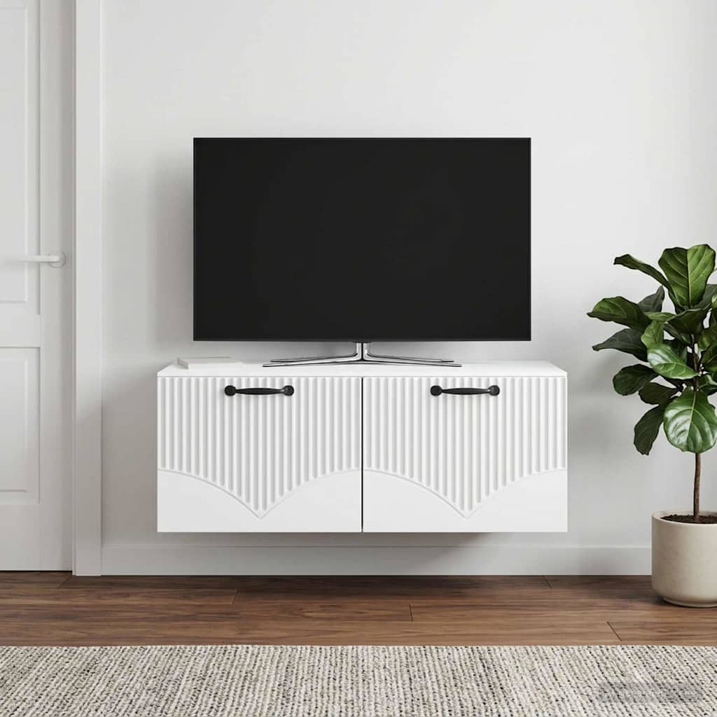 Sieninė TV spintelė Balta 78,5 x 41 x 30 cm Apdirbta mediena