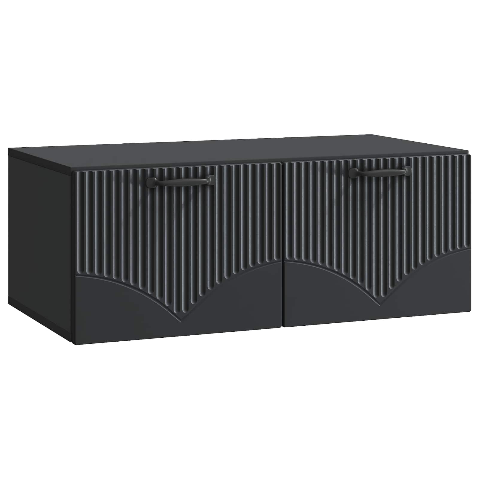 Sieninė TV spintelė Juoda 78,5 x 41 x 30 cm Apdirbta mediena