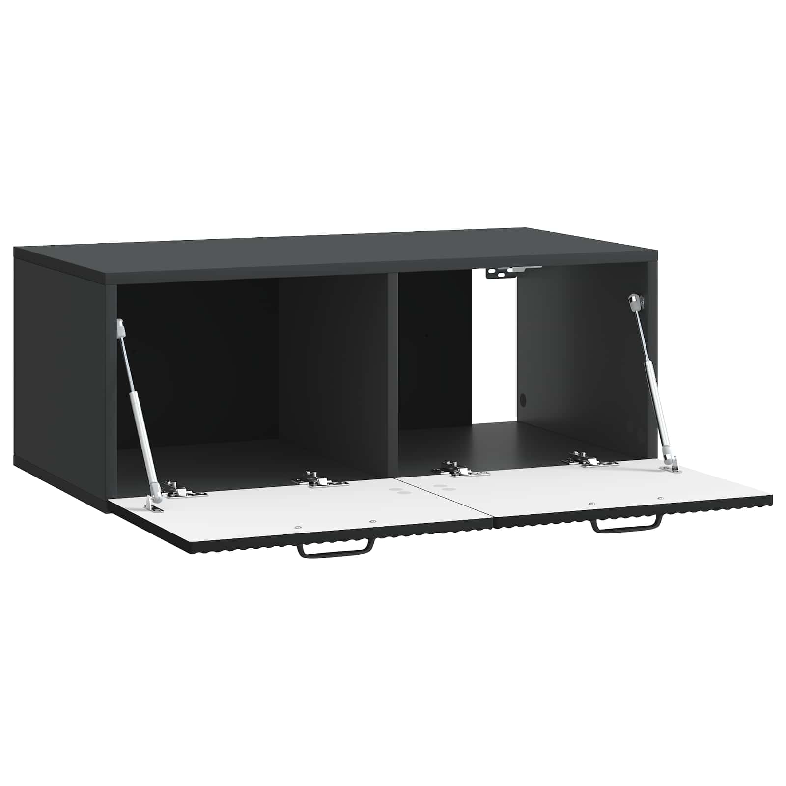 Sieninė TV spintelė Juoda 78,5 x 41 x 30 cm Apdirbta mediena