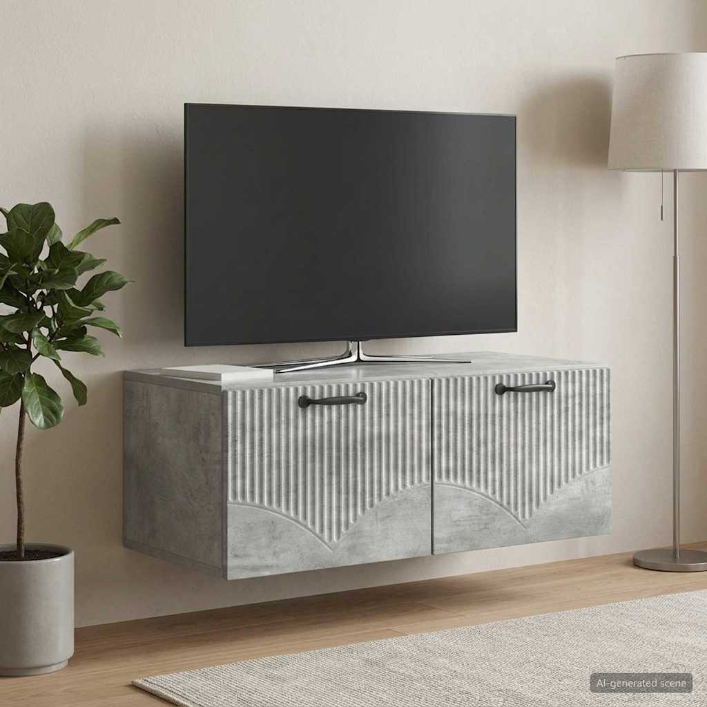 Sieninė TV spintelė Betono pilka 78,5 x 41 x 30 cm