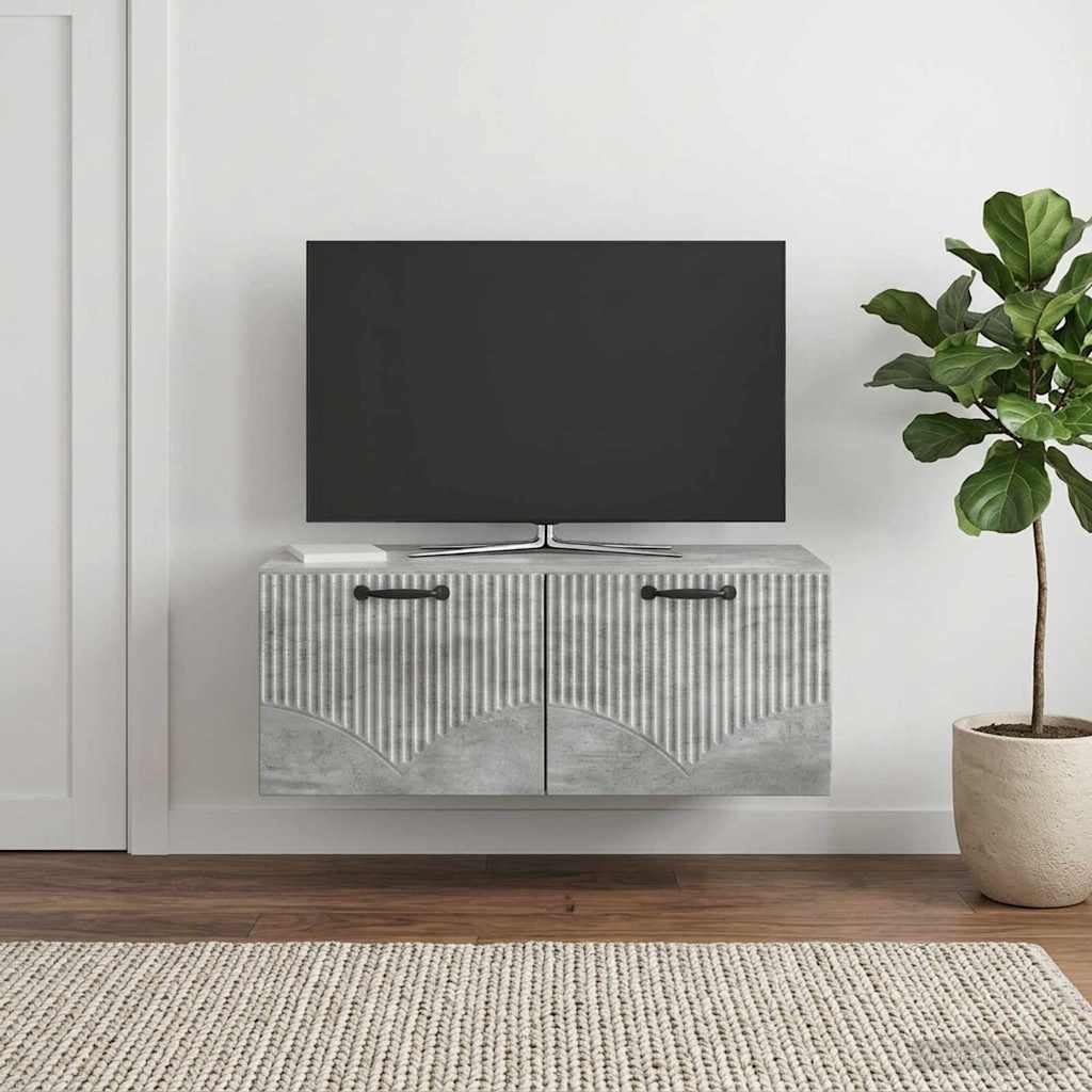 Sieninė TV spintelė Betono pilka 78,5 x 41 x 30 cm