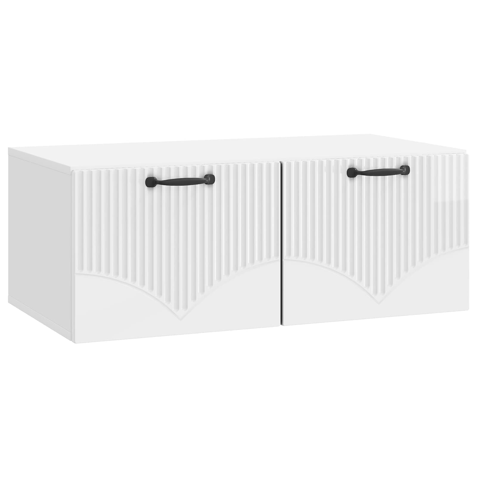 Sieninė TV spintelė Itin blizgi balta 78,5 x 41 x 30 cm