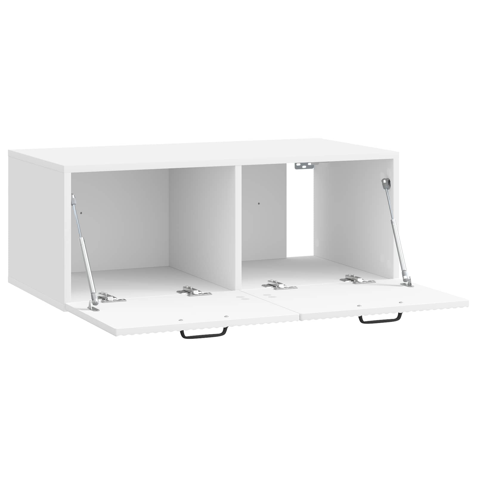 Sieninė TV spintelė Itin blizgi balta 78,5 x 41 x 30 cm