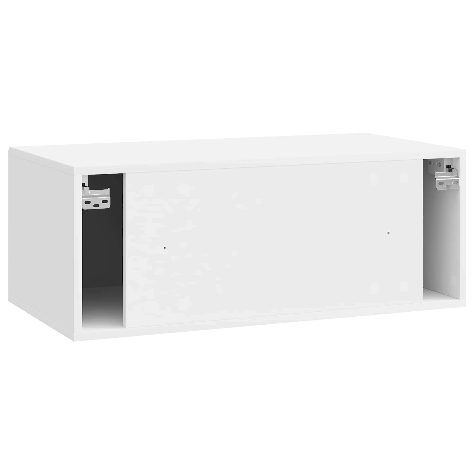 Sieninė TV spintelė Itin blizgi balta 78,5 x 41 x 30 cm