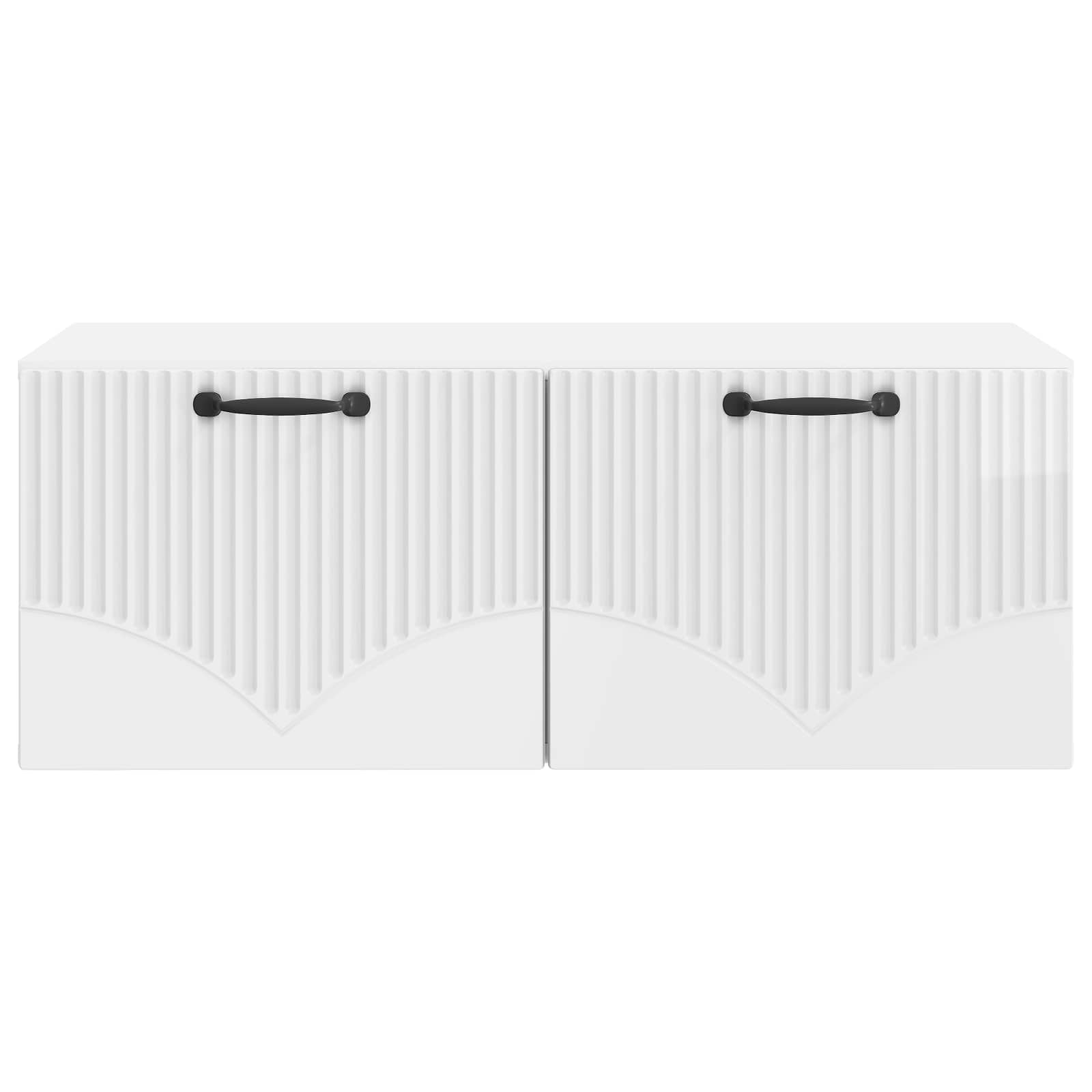 Sieninė TV spintelė Itin blizgi balta 78,5 x 41 x 30 cm