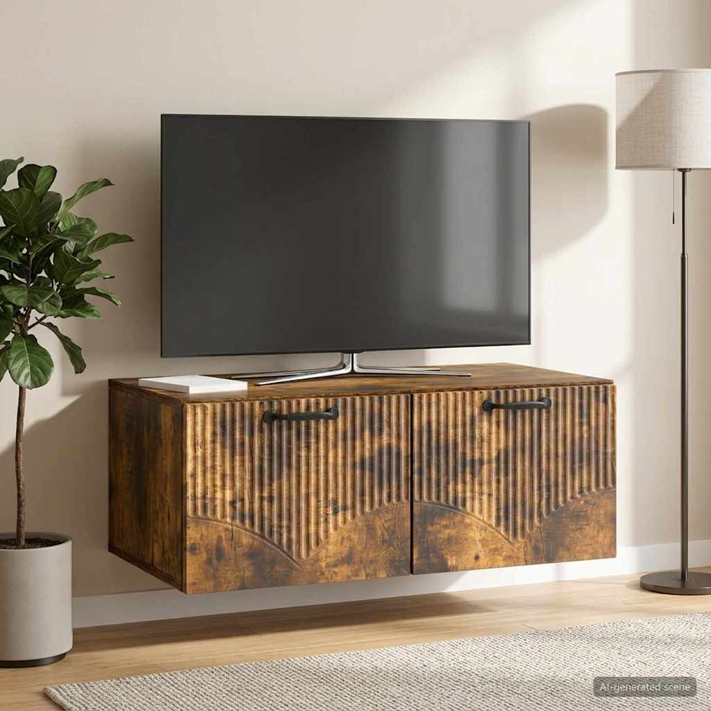 Sieninė TV spintelė Dūminio ąžuolo 78,5 x 41 x 30 cm