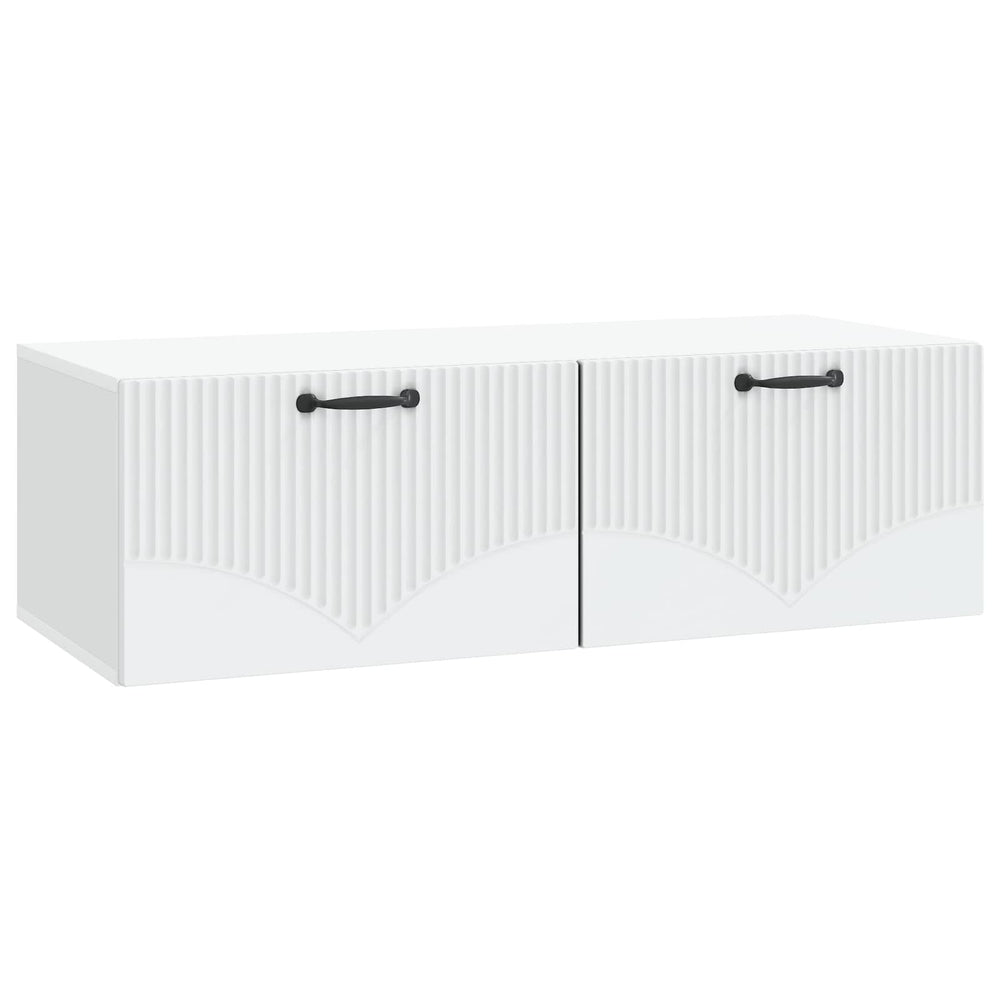 Sieninė TV spintelė Balta 98 x 41 x 30 cm Apdirbta mediena