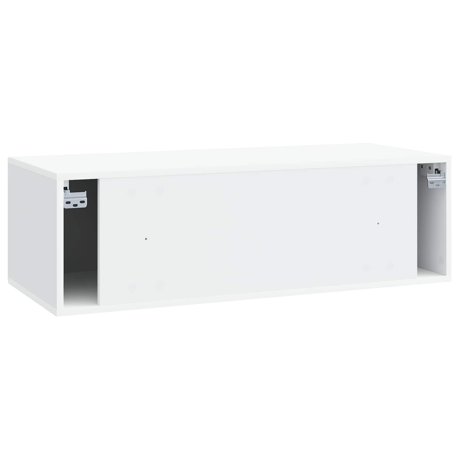 Sieninė TV spintelė Balta 98 x 41 x 30 cm Apdirbta mediena