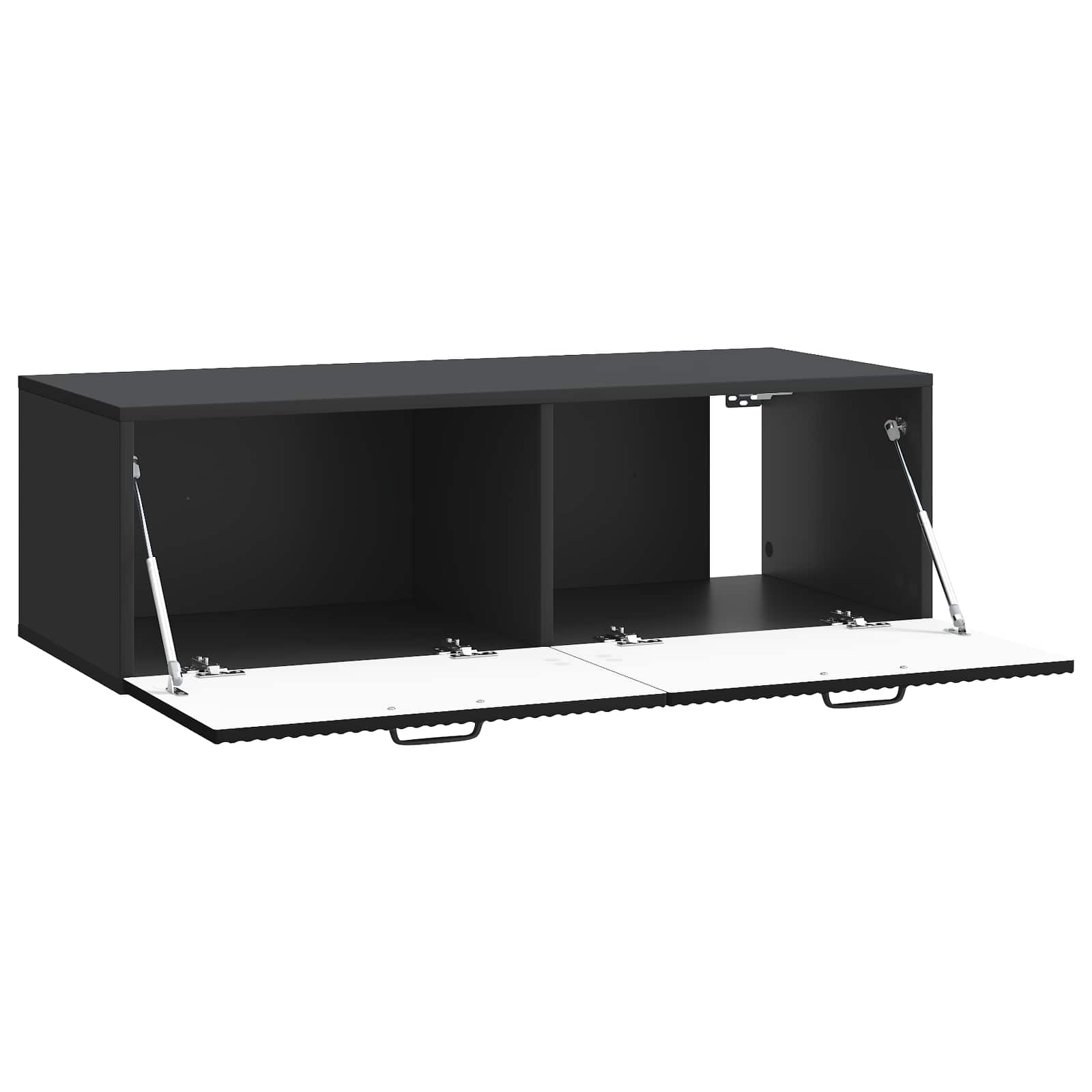 Sieninė TV spintelė Juoda 98 x 41 x 30 cm Apdirbta mediena