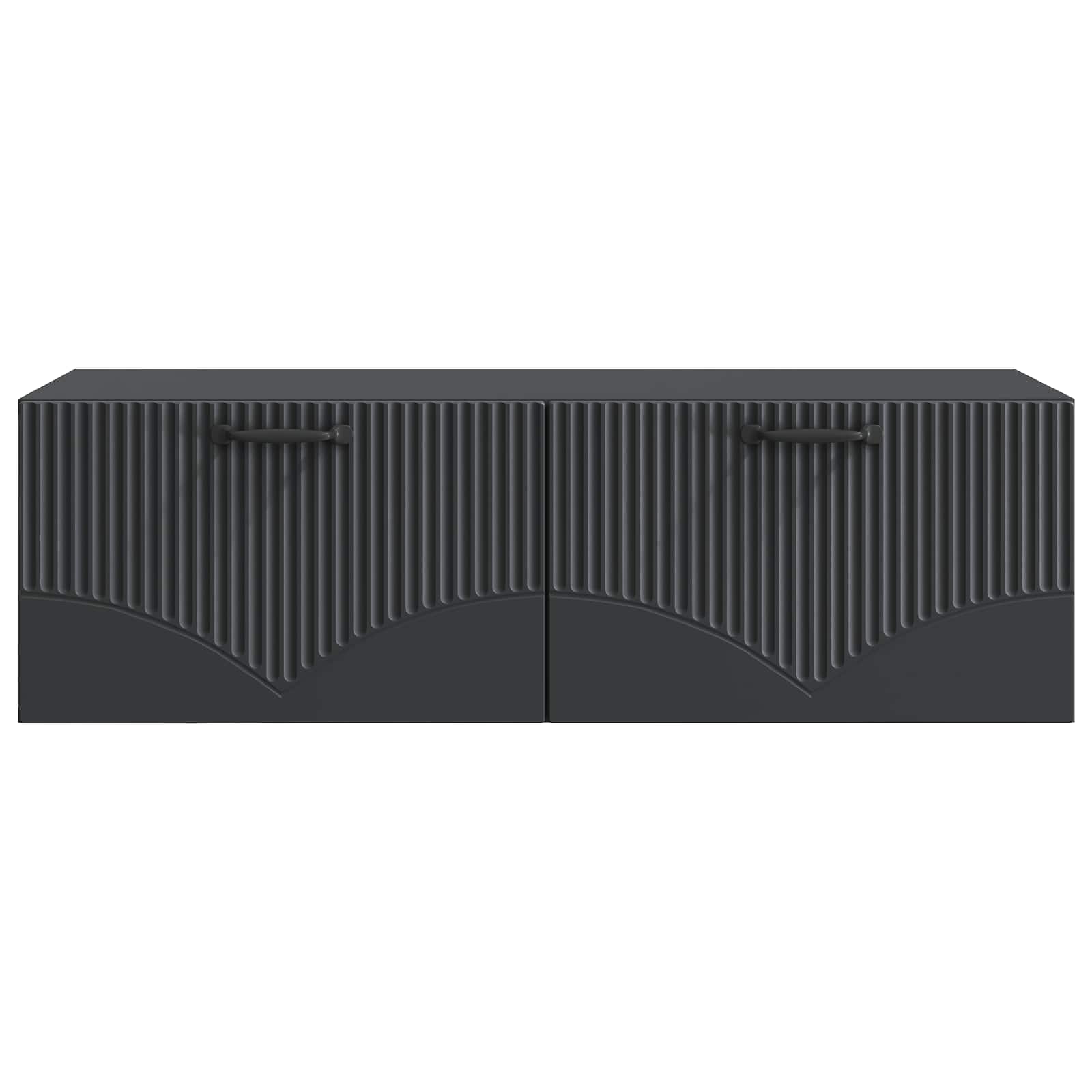 Sieninė TV spintelė Juoda 98 x 41 x 30 cm Apdirbta mediena