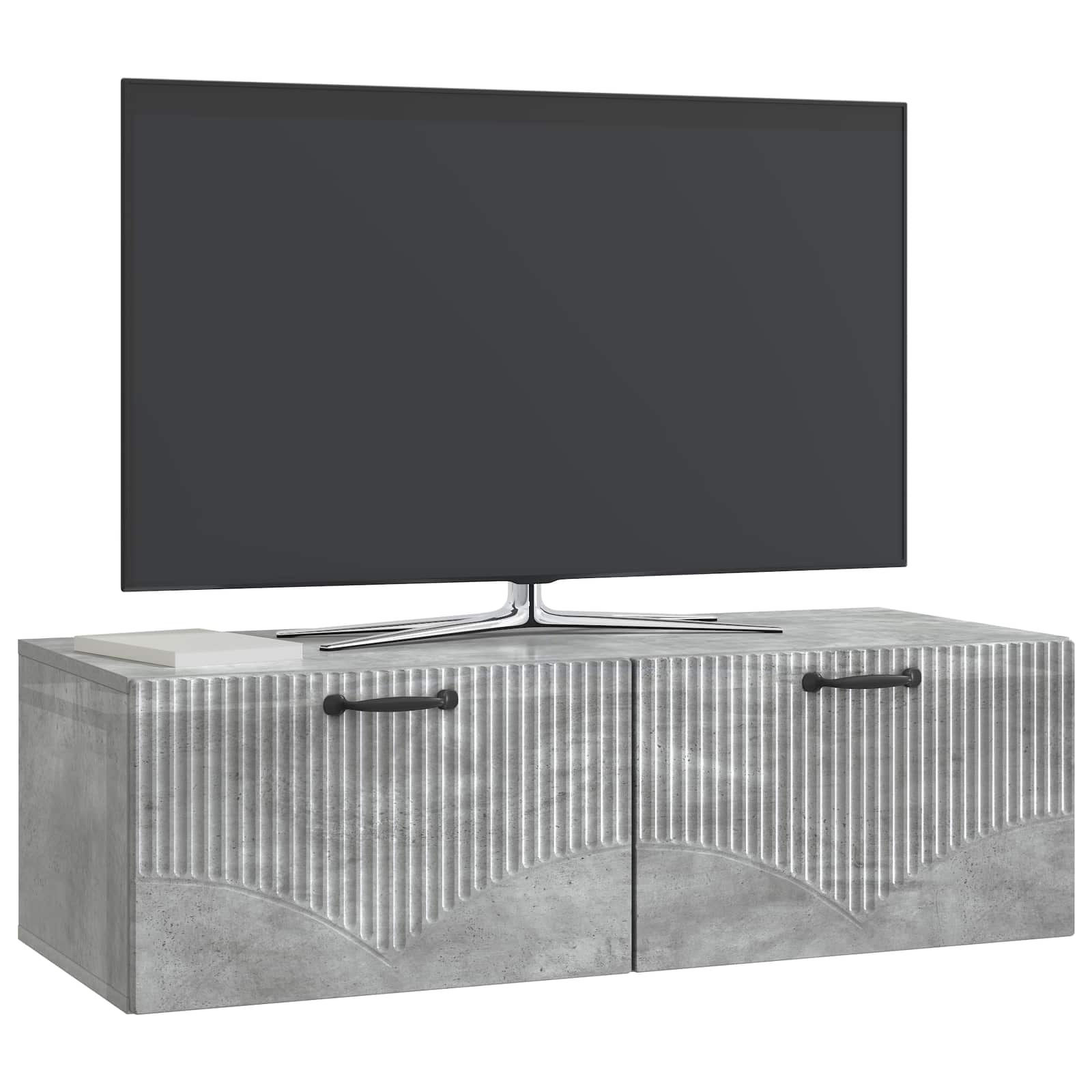 Sieninė TV spintelė Betono pilka 98 x 41 x 30 cm