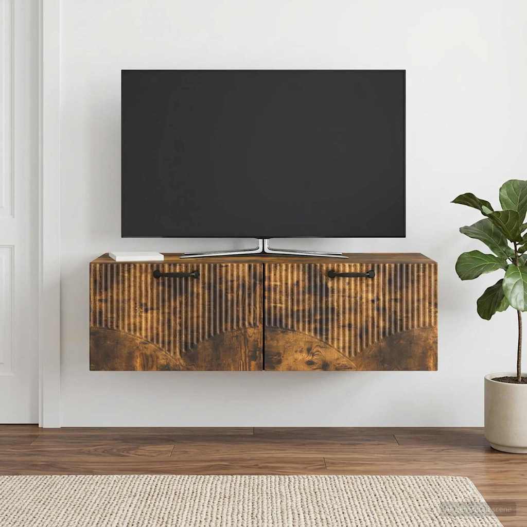 Sieninė TV spintelė Dūminio ąžuolo 98 x 41 x 30 cm