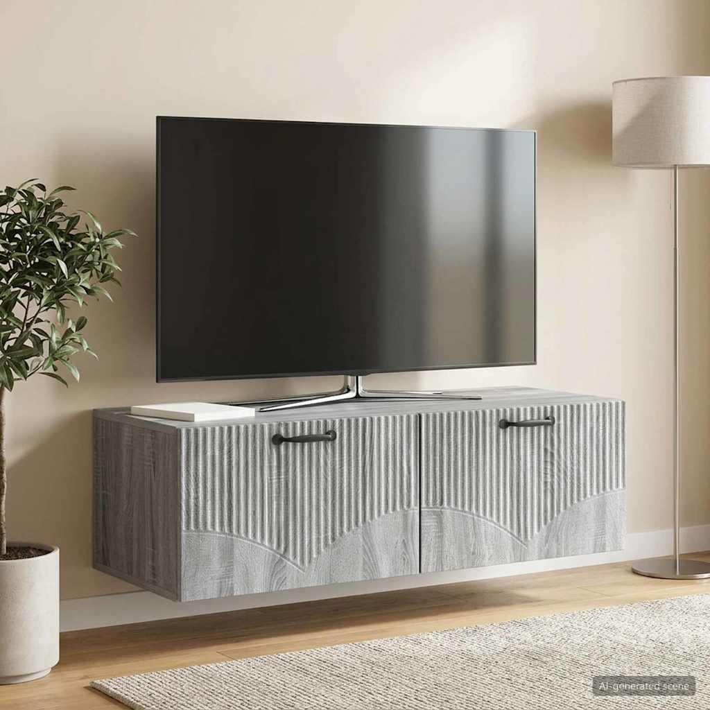 Sieninė TV spintelė Pilka sonoma ąžuolo 98 x 41 x 30 cm