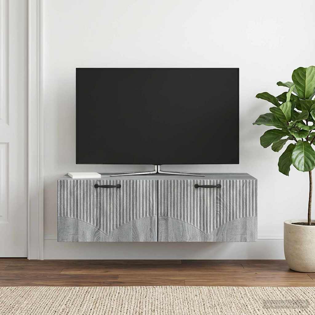 Sieninė TV spintelė Pilka sonoma ąžuolo 98 x 41 x 30 cm