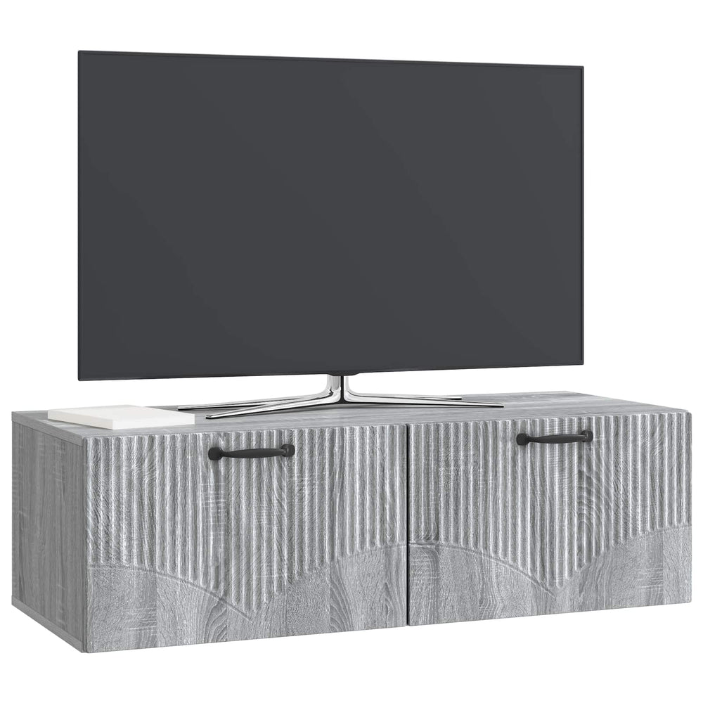 Sieninė TV spintelė Pilka sonoma ąžuolo 98 x 41 x 30 cm