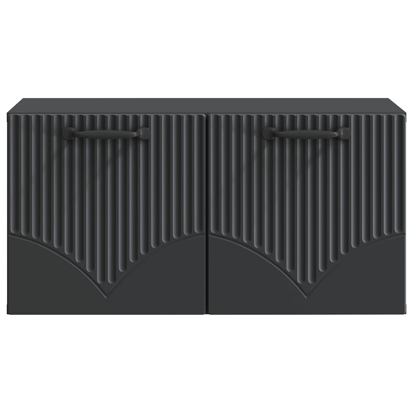Sieninė TV spintelė Juoda 59,5 x 31 x 30 cm Apdirbta mediena