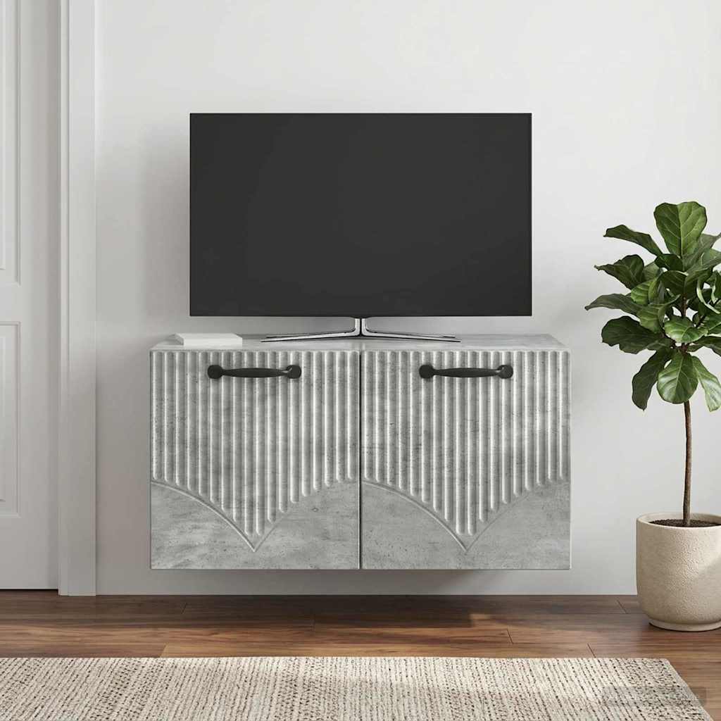 Sieninė TV spintelė Betono pilka 59,5 x 31 x 30 cm