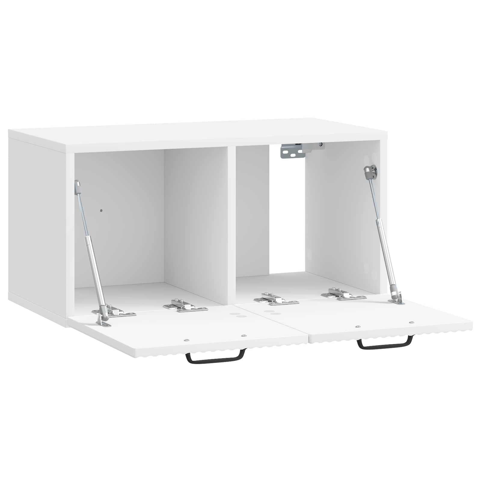 Sieninė TV spintelė Itin blizgi balta 59,5 x 31 x 30 cm