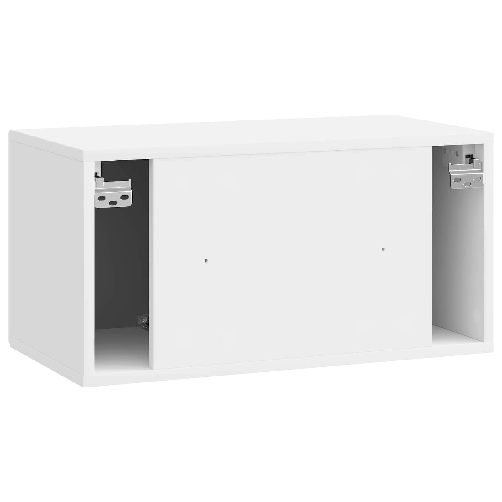 Sieninė TV spintelė Itin blizgi balta 59,5 x 31 x 30 cm