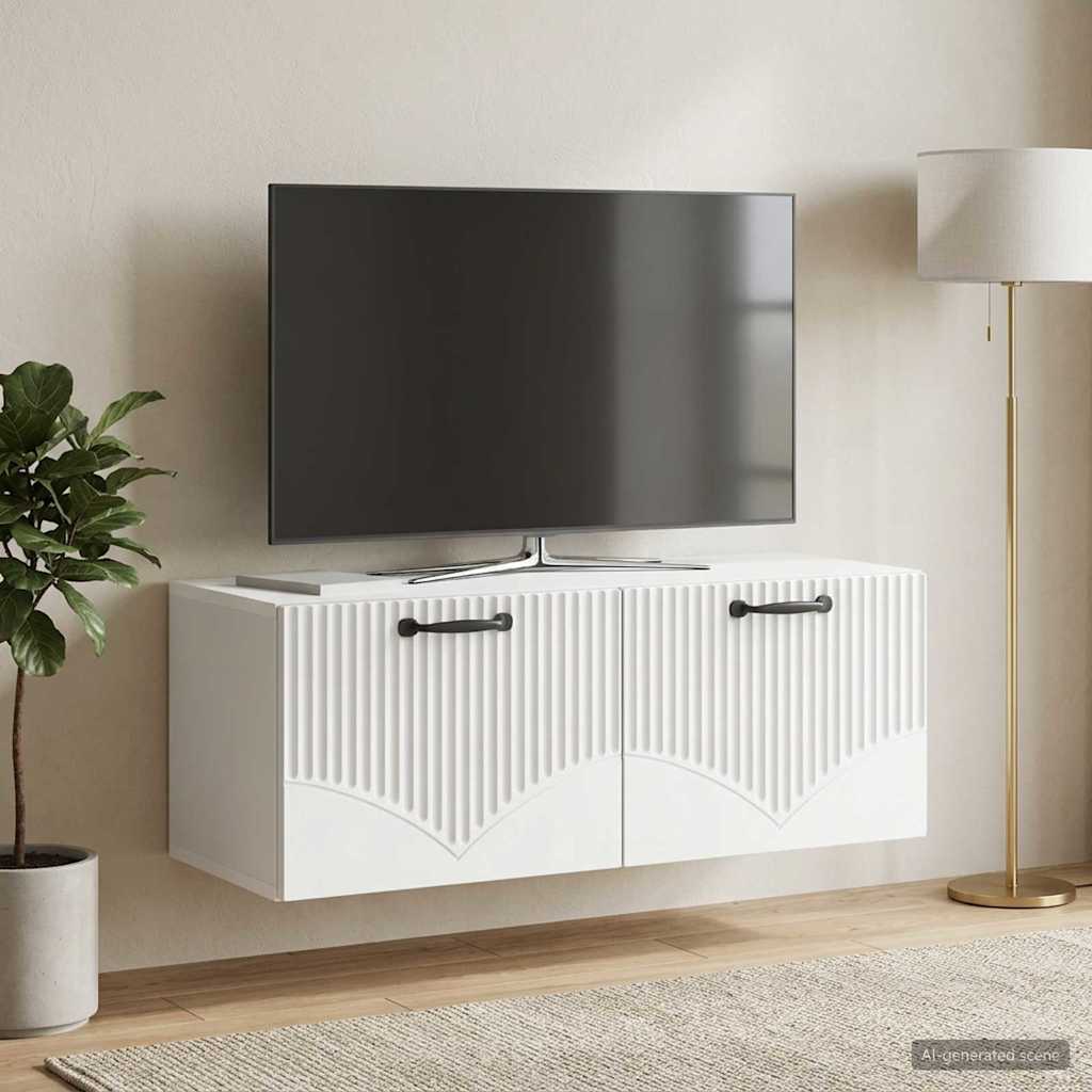 Sieninė TV spintelė Balta 78,5 x 31 x 30 cm Apdirbta mediena