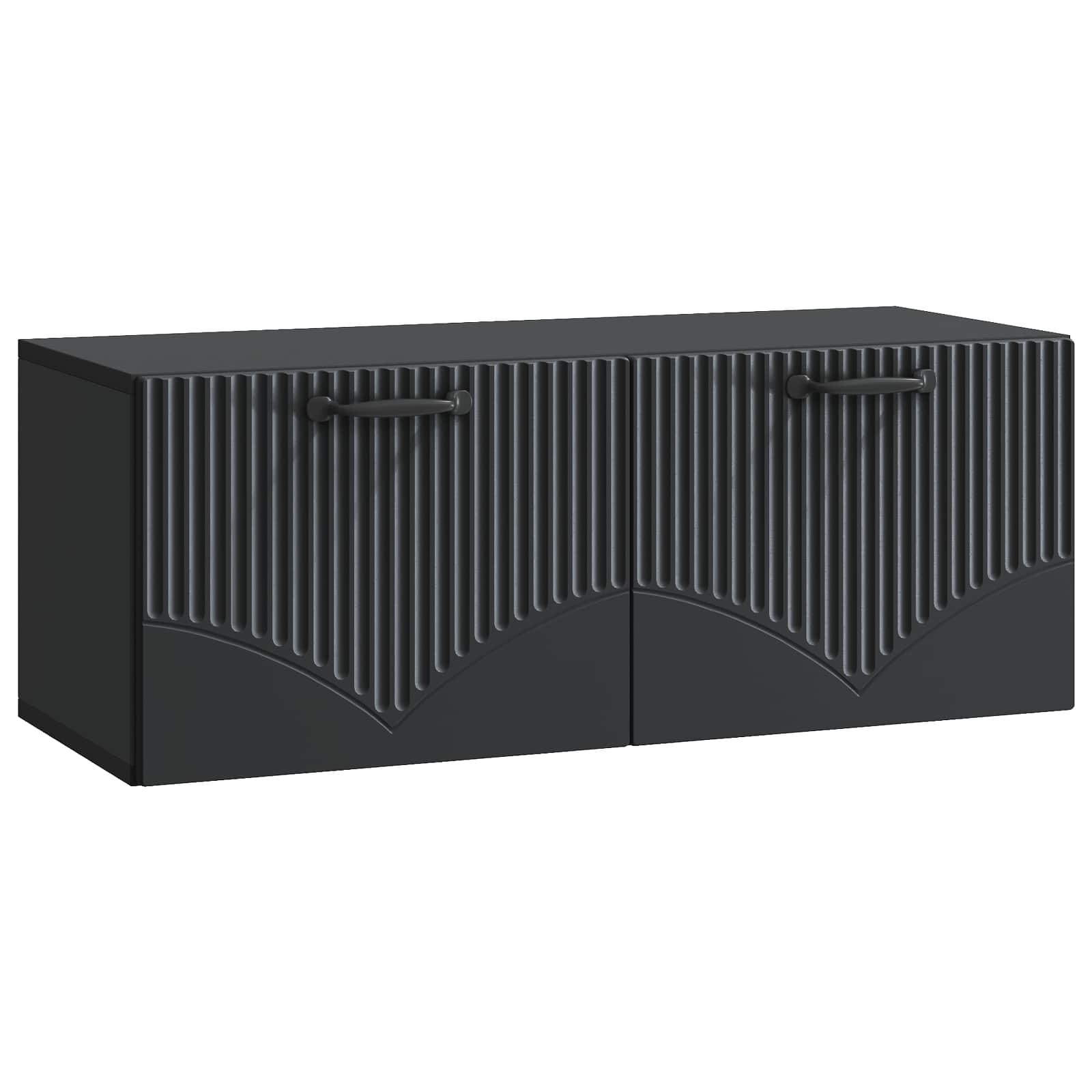 Sieninė TV spintelė Juoda 78,5 x 31 x 30 cm Apdirbta mediena
