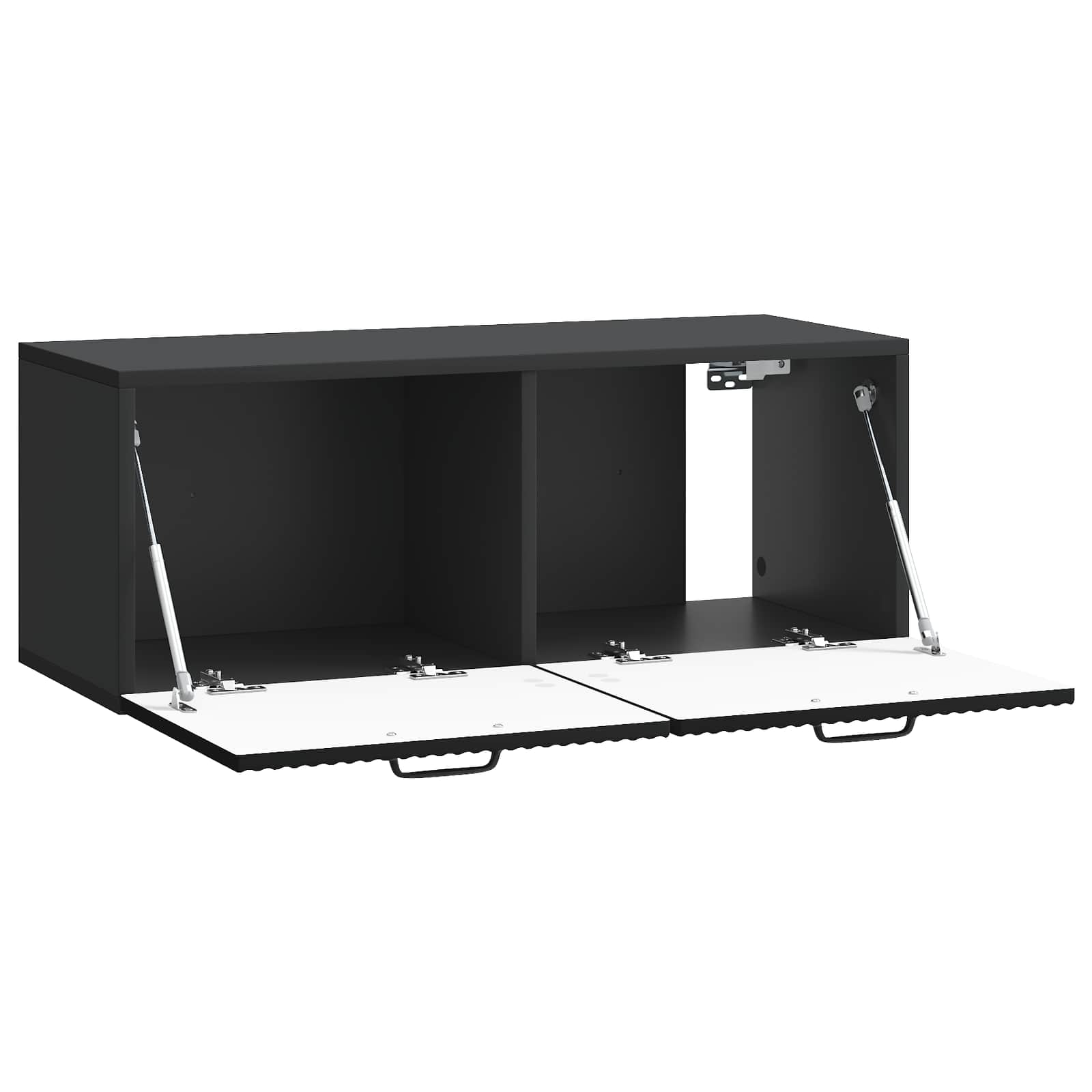 Sieninė TV spintelė Juoda 78,5 x 31 x 30 cm Apdirbta mediena