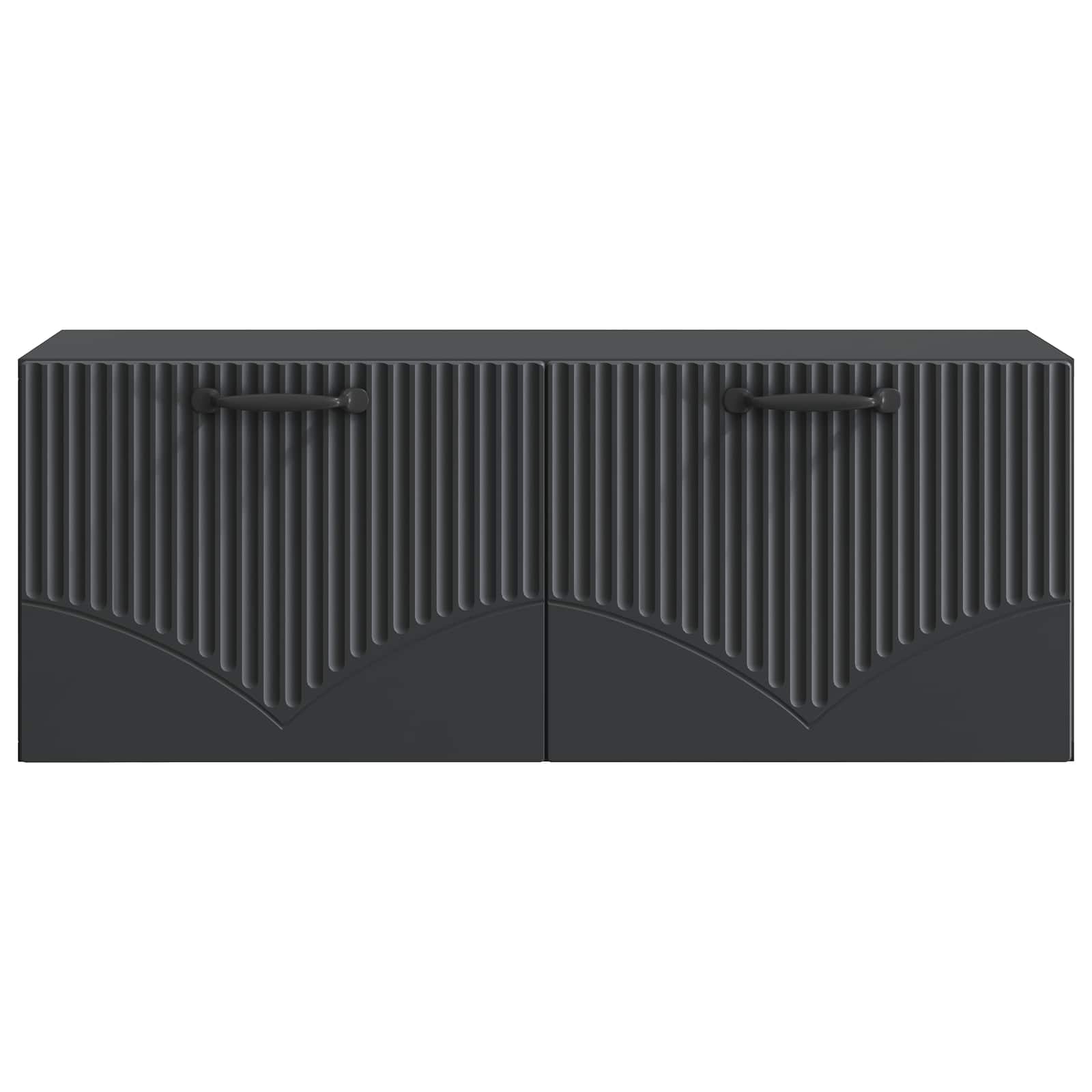 Sieninė TV spintelė Juoda 78,5 x 31 x 30 cm Apdirbta mediena