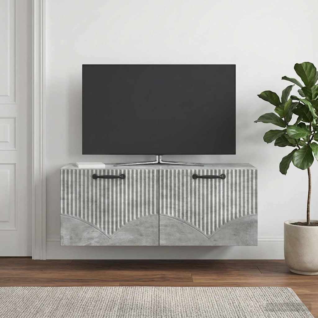 Sieninė TV spintelė Betono pilka 78,5 x 31 x 30 cm