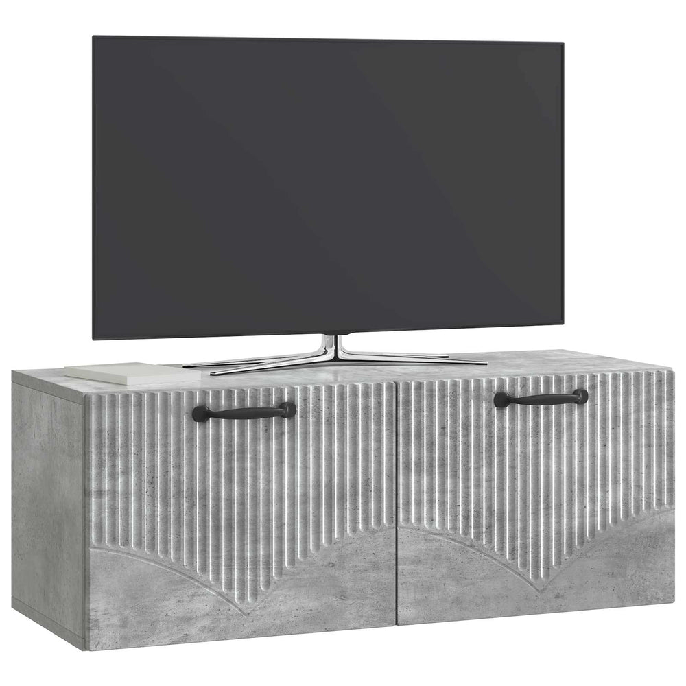 Sieninė TV spintelė Betono pilka 78,5 x 31 x 30 cm