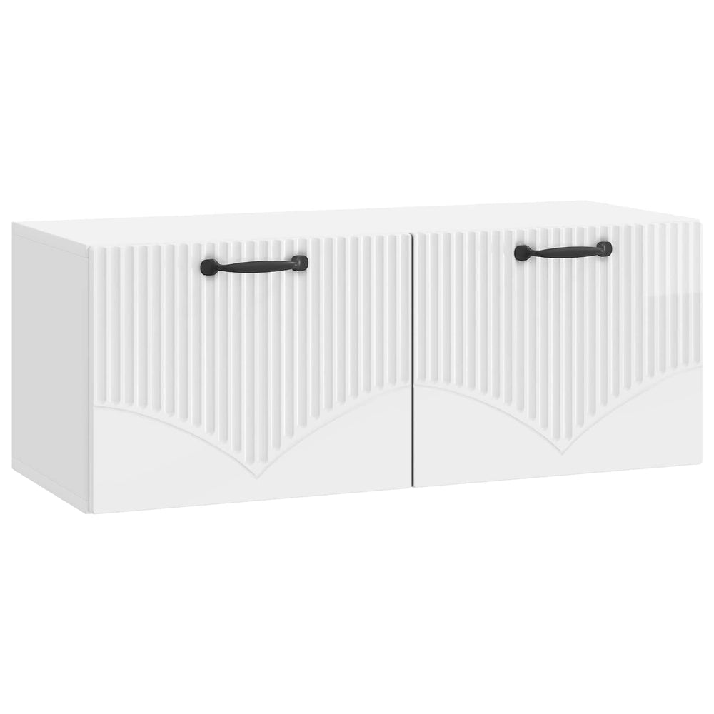 Sieninė TV spintelė Itin blizgi balta 78,5 x 31 x 30 cm