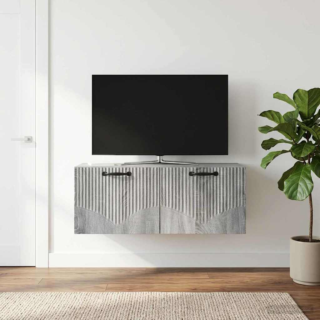 Sieninė TV spintelė Pilka sonoma ąžuolo 78,5 x 31 x 30 cm