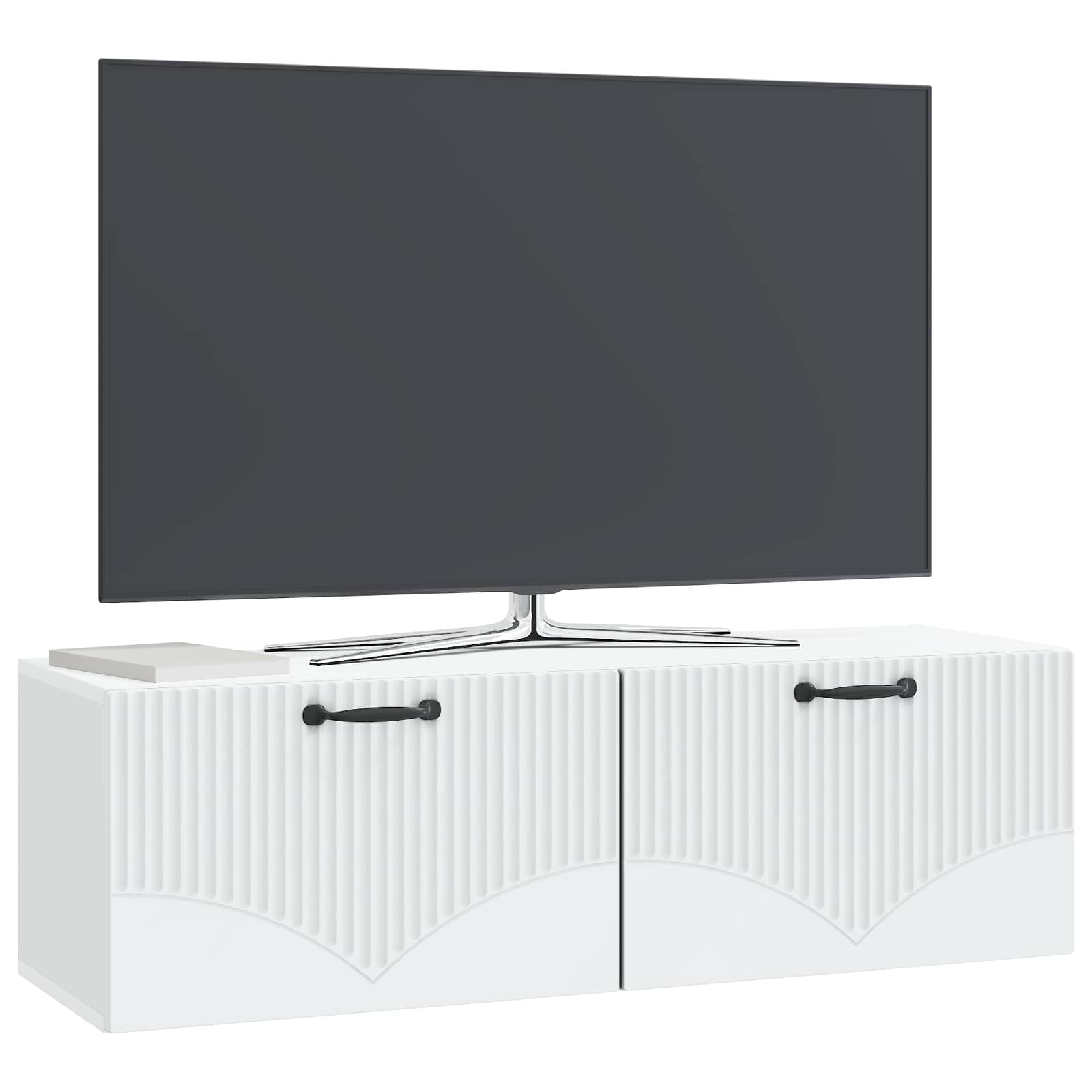 Sieninė TV spintelė Balta 98 x 31 x 30 cm Apdirbta mediena