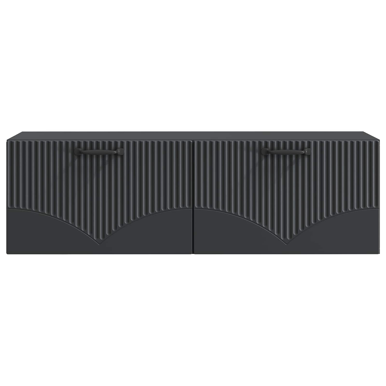 Sieninė TV spintelė Juoda 98 x 31 x 30 cm Apdirbta mediena
