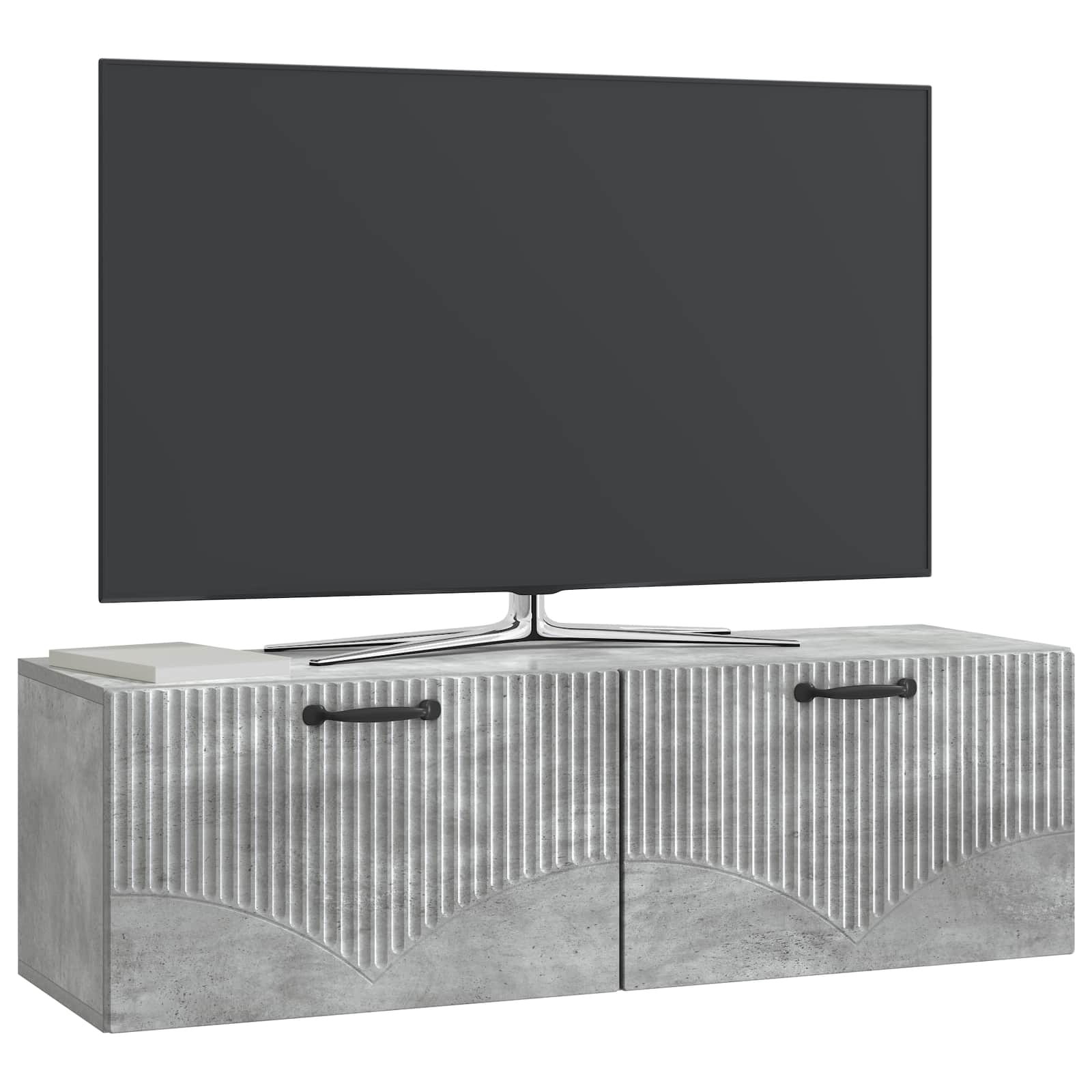 Sieninė TV spintelė Betono pilka 98 x 31 x 30 cm