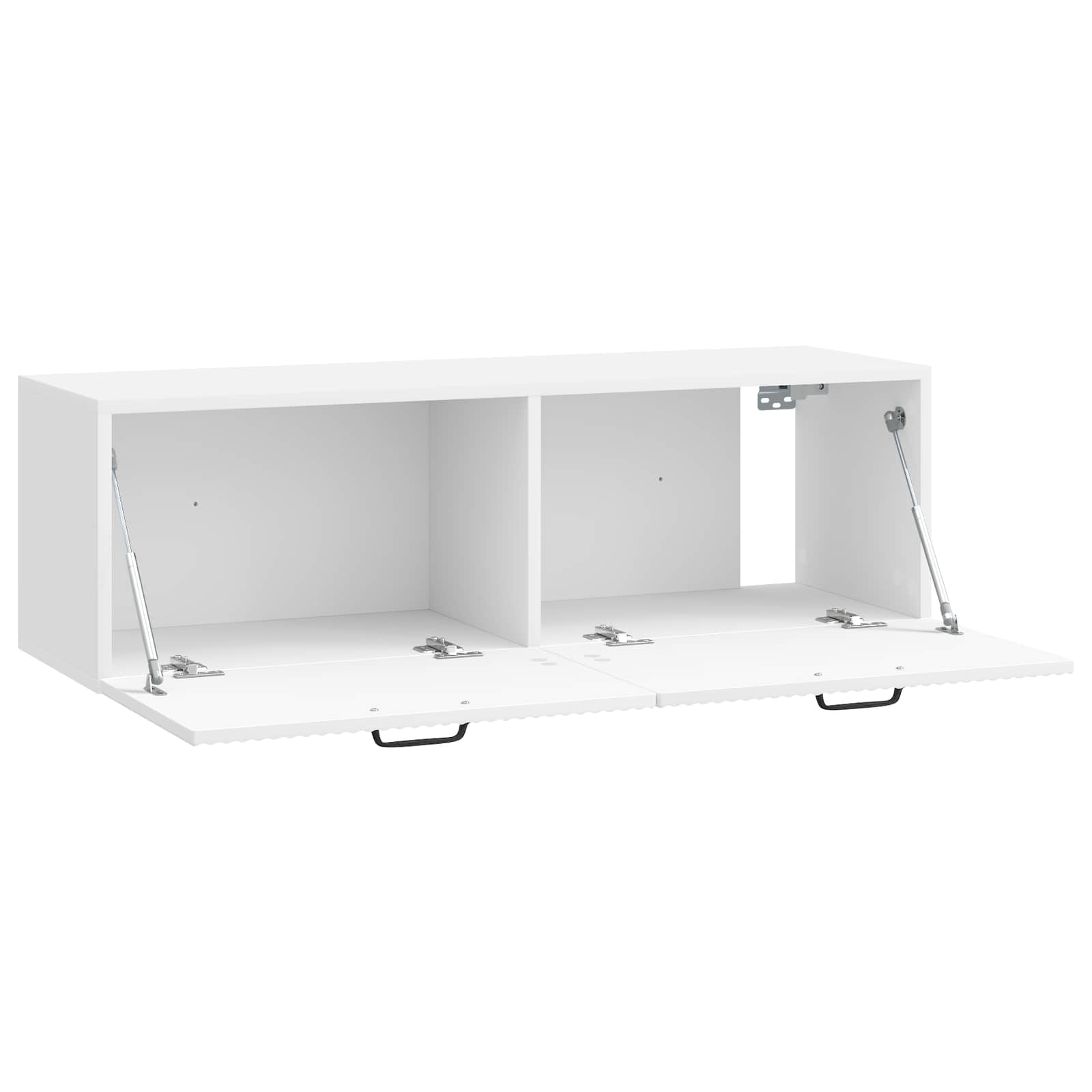 Sieninė TV spintelė Itin blizgi balta 98 x 31 x 30 cm