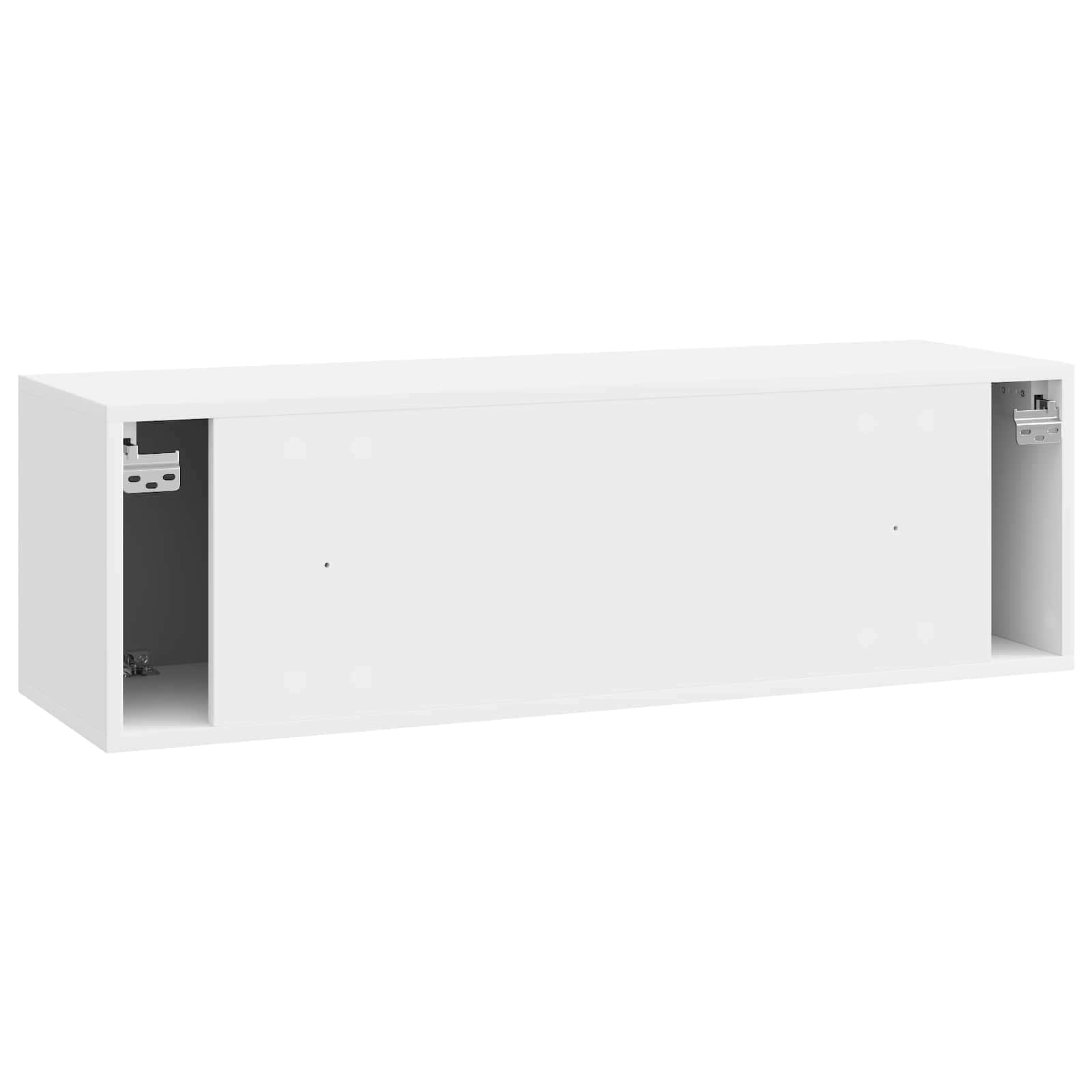 Sieninė TV spintelė Itin blizgi balta 98 x 31 x 30 cm