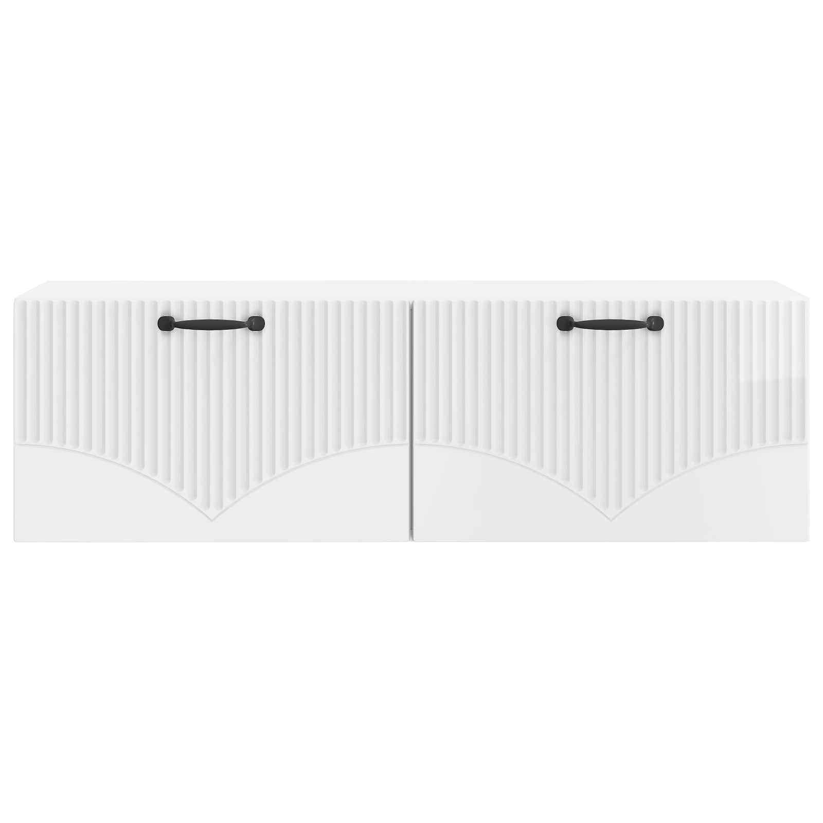 Sieninė TV spintelė Itin blizgi balta 98 x 31 x 30 cm