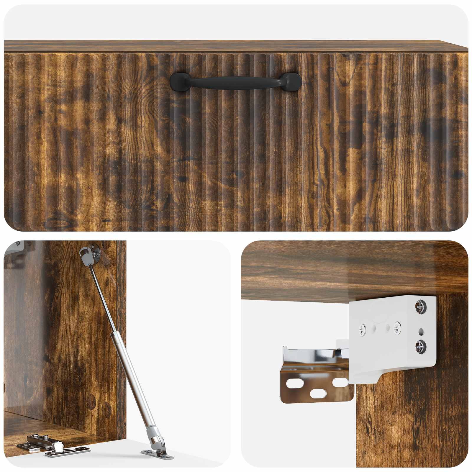Sieninė TV spintelė Dūminio ąžuolo 98 x 31 x 30 cm