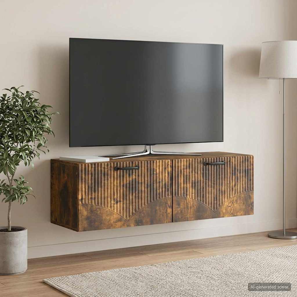 Sieninė TV spintelė Dūminio ąžuolo 98 x 31 x 30 cm