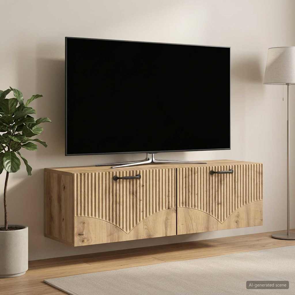 Sieninė TV spintelė Artisano ąžuolo 98 x 31 x 30 cm