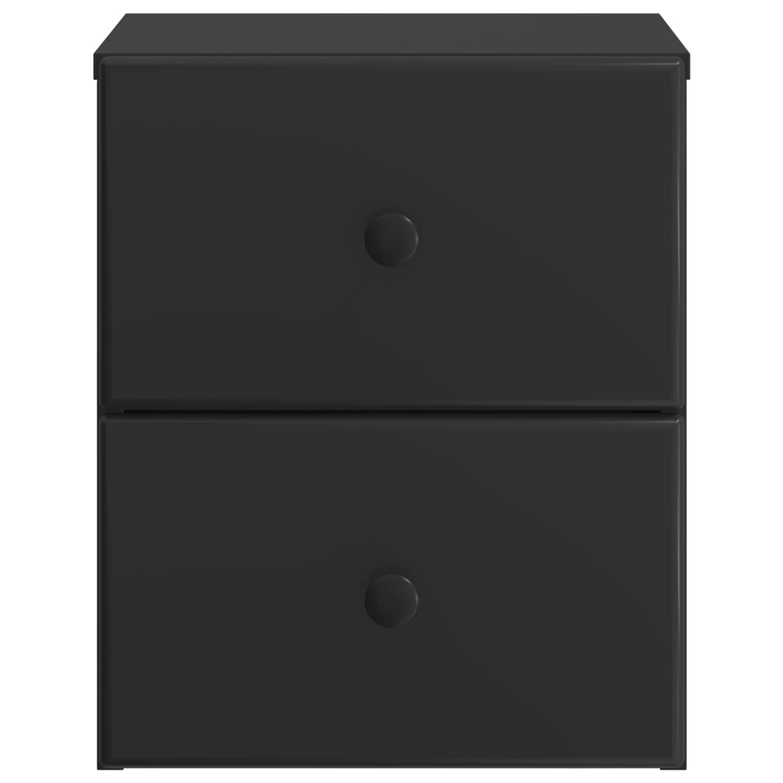 Sieninis naktinis staliukas 2 pcs Juoda 34,5 x 33 x 40 cm