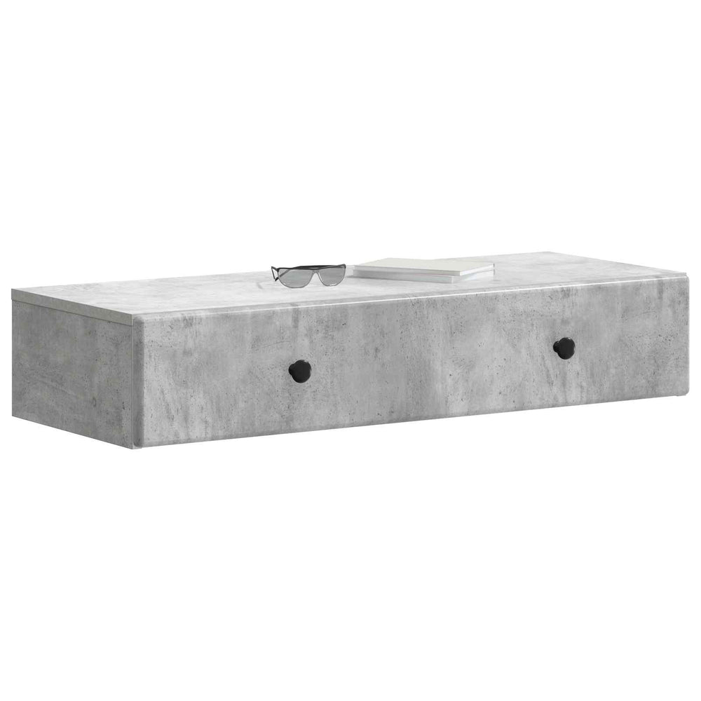 Sieninis šoninis staliukas Betono pilka 87,5 x 34,5 x 17 cm