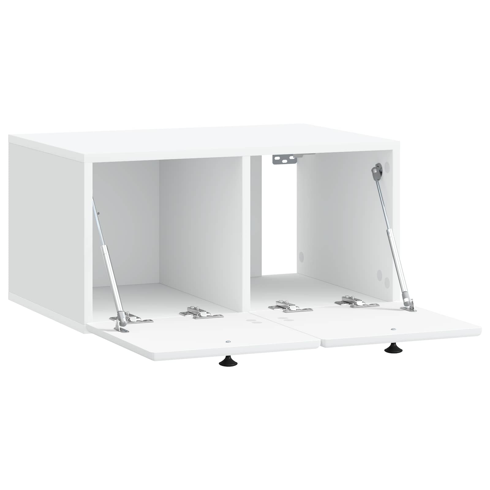 Sieninė TV spintelė 59,5 x 41 x 30 cm Balta Apdirbta mediena