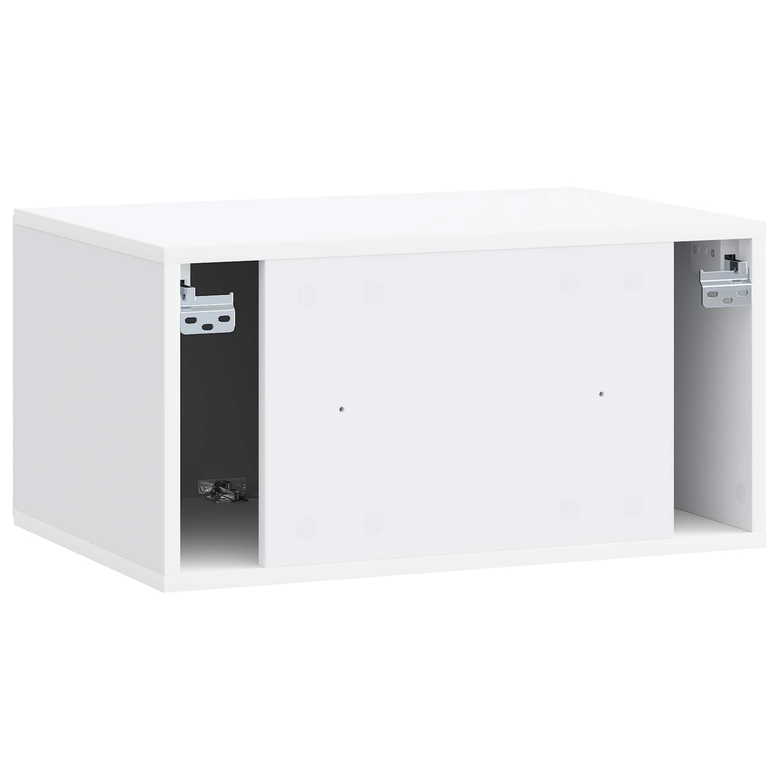 Sieninė TV spintelė 59,5 x 41 x 30 cm Balta Apdirbta mediena