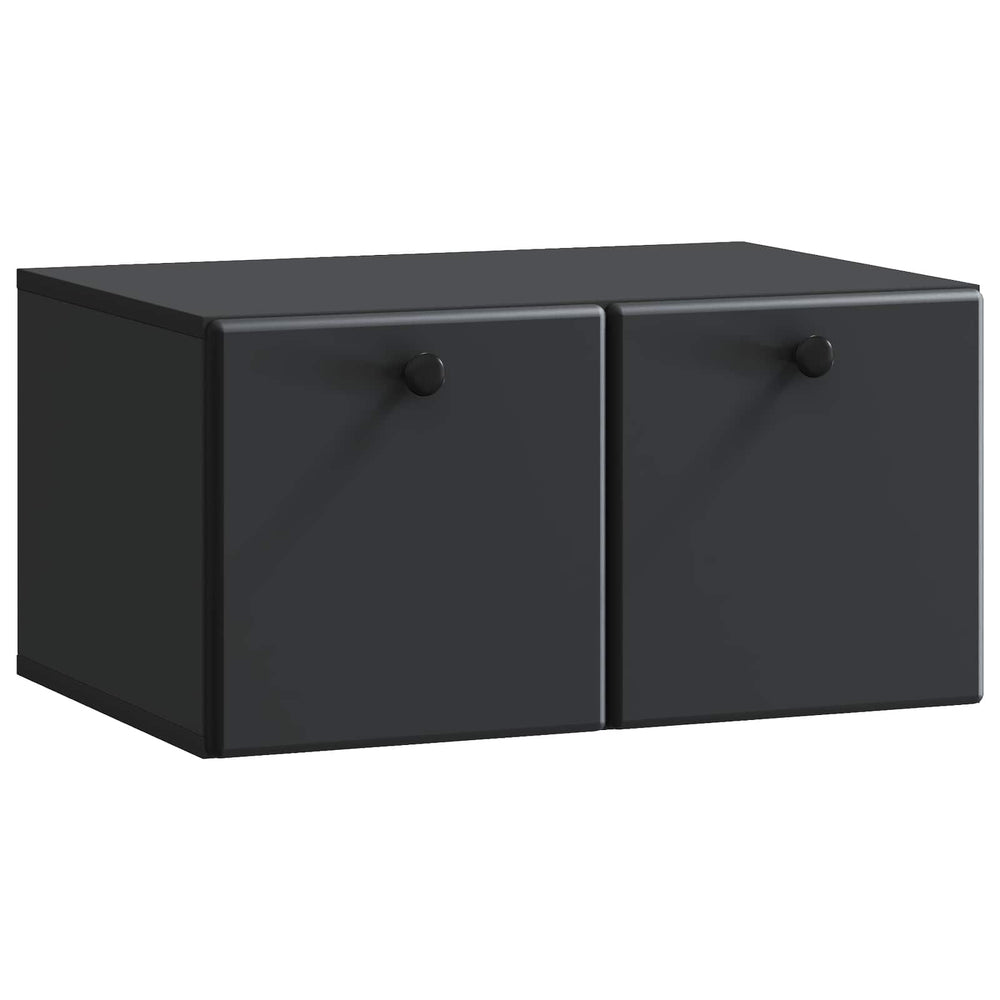 Sieninė TV spintelė Juoda 59,5 x 41 x 30 cm Apdirbta mediena