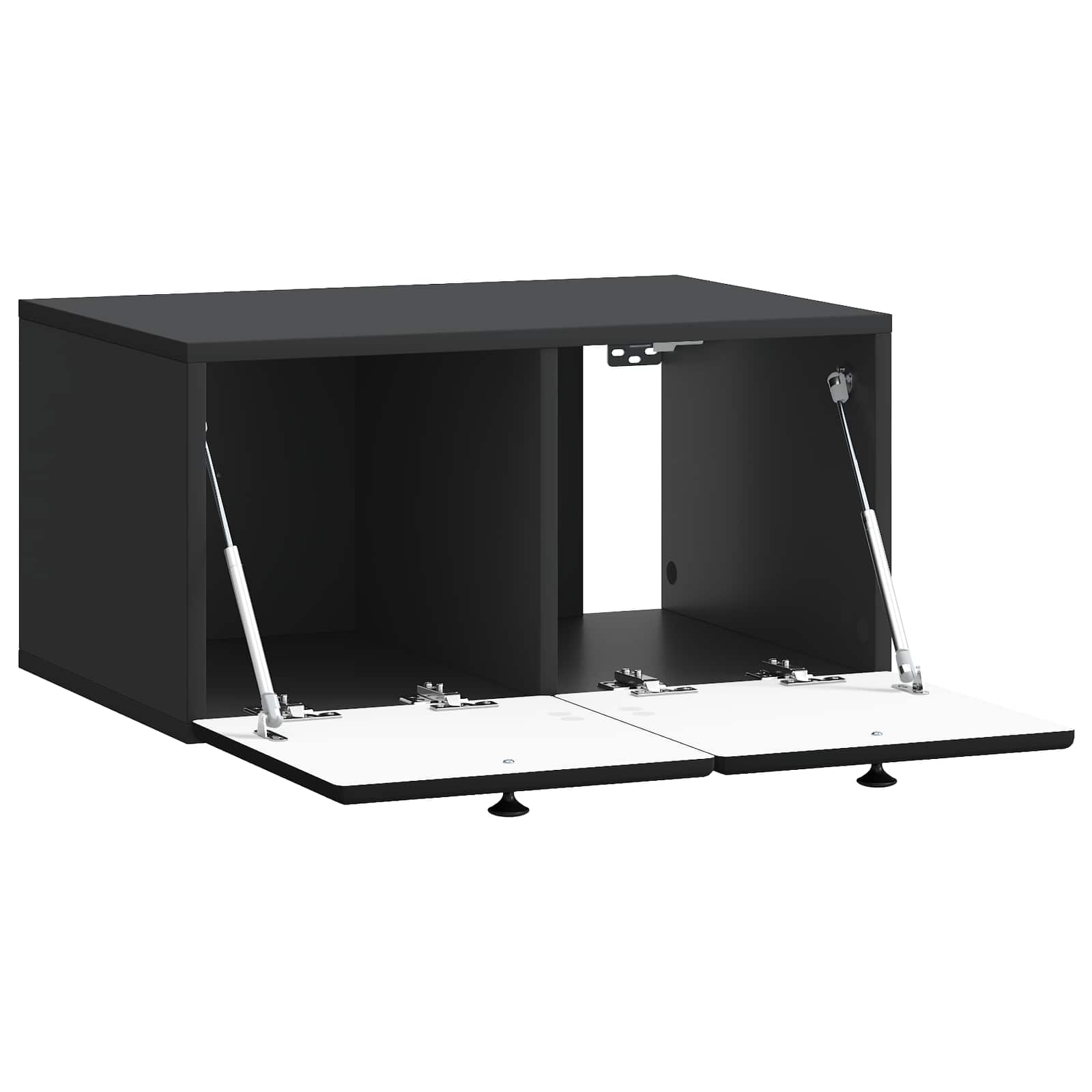 Sieninė TV spintelė Juoda 59,5 x 41 x 30 cm Apdirbta mediena